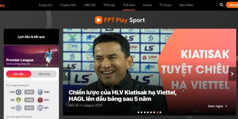 Livescore trực tiếp giải đấu